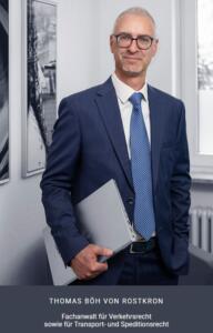 Thomas Böh von Rostkron, Rechtsanwaltskanzlei Kilian & Kollegen, Kitzingen - Fachanwalt für Verkehrsrecht sowie für Transport- und Speditionsrecht